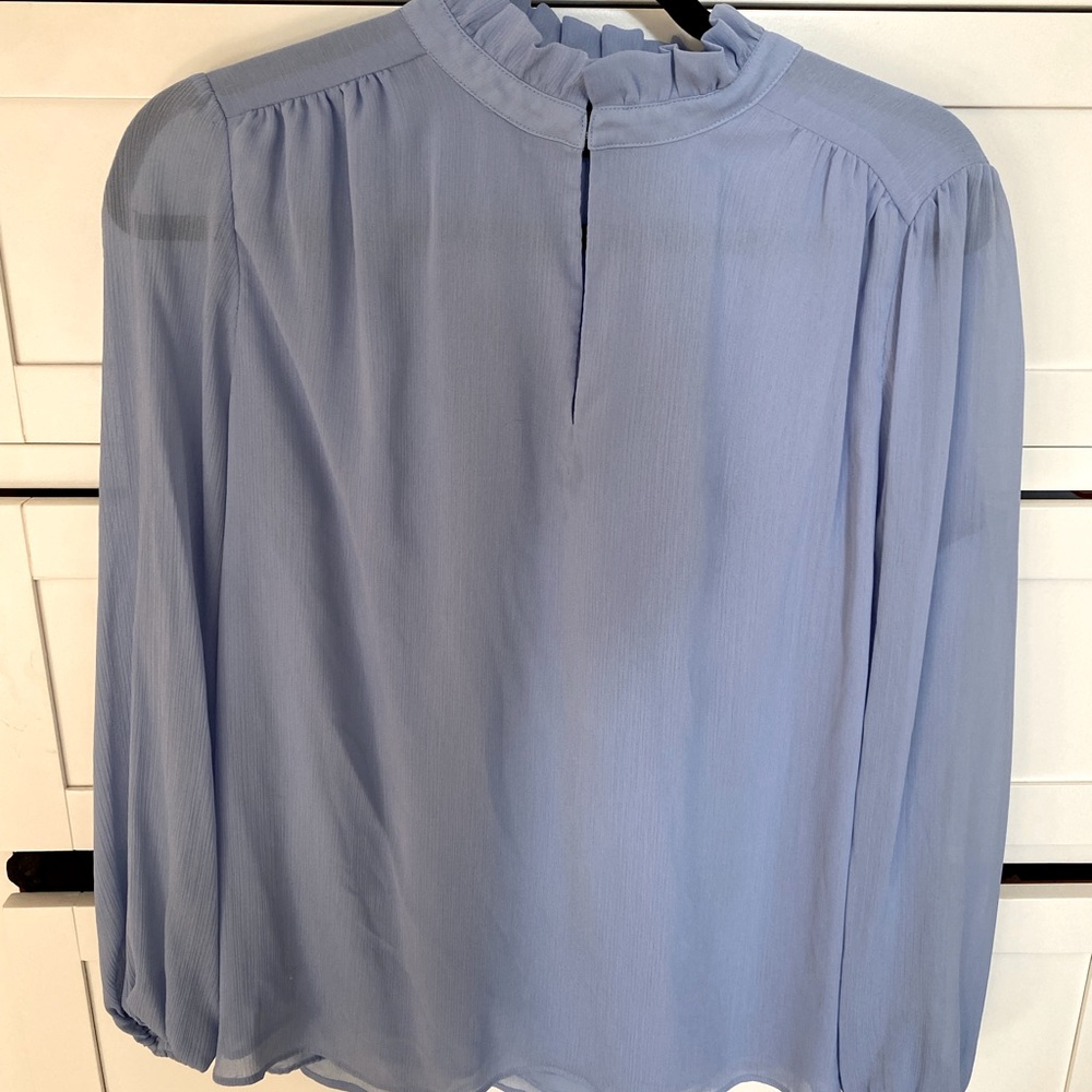 Ruffle Button Split Neck Top - image 3